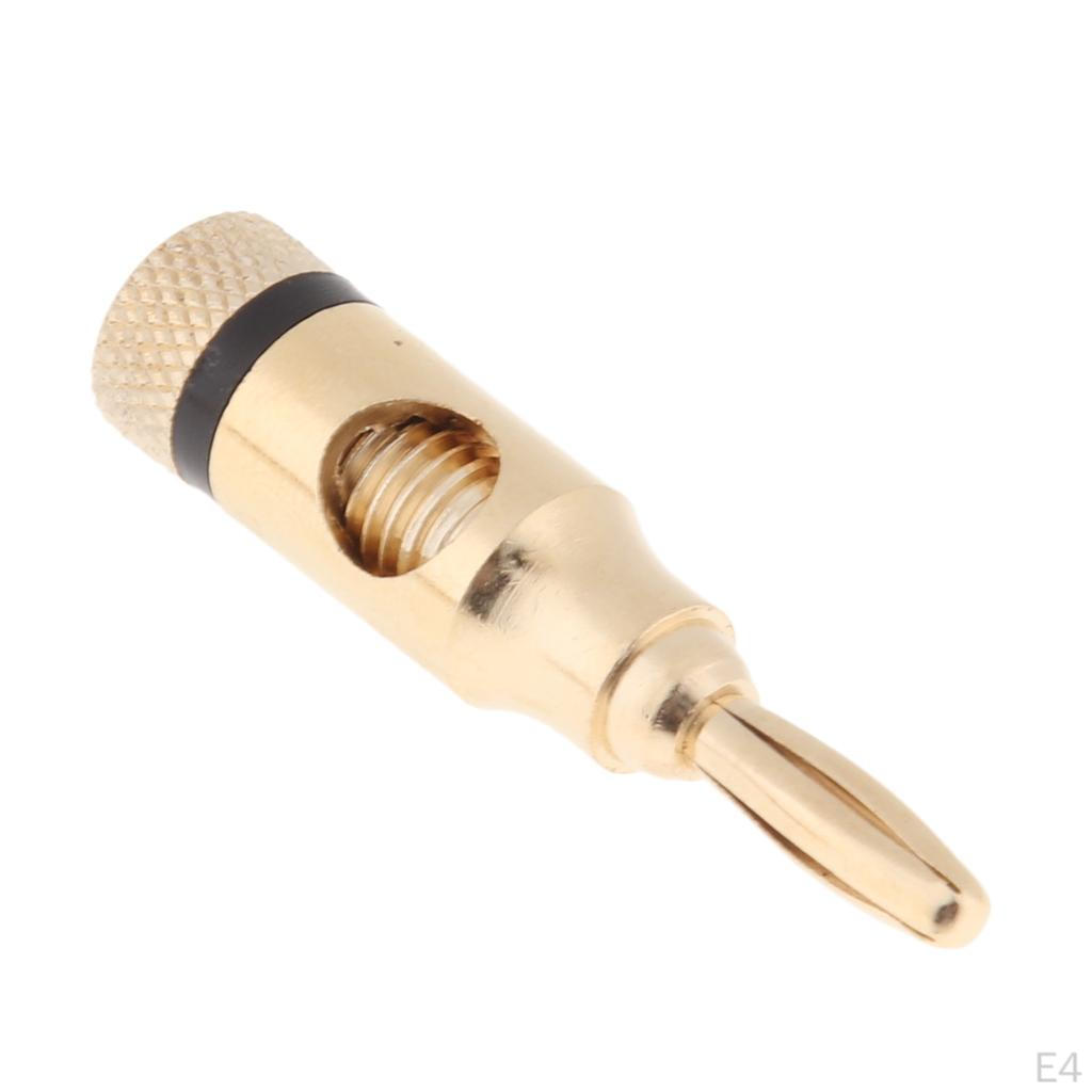 5Pcs 4mm Banana Audio Speaker Wire Cable Open Screw Connector