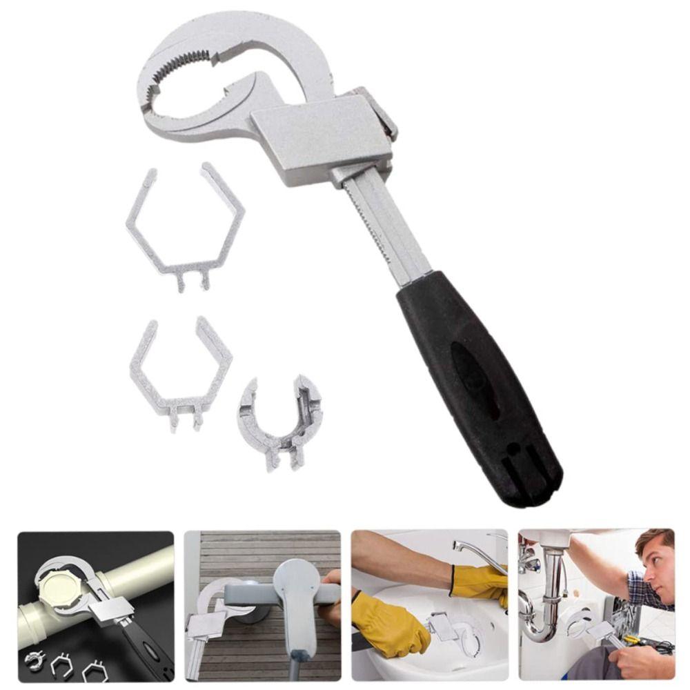Universal Adjustable Adjustable Wrench 80mm Size Plumbing Wrench Pipe Wrench Kitchen Use