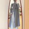 2024 Women's Thickened High-End Grey Wool Coat - Autumn/Winter Style