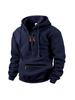2025 Plus Size Men's Zipper Hoodie - European Spring/Autumn Sport Casual Jacket