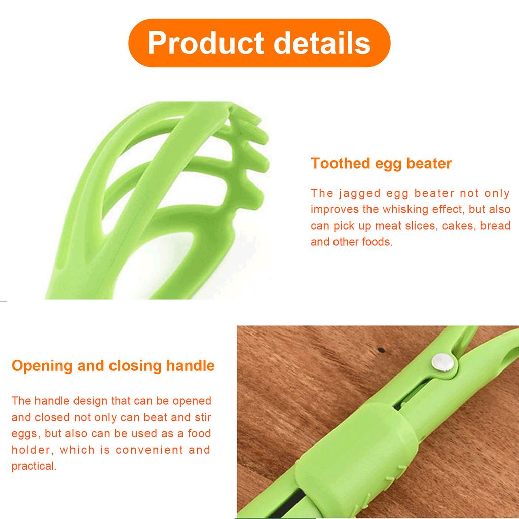 Egg Whisk 2-in-1 Egg Beater Plastic Small Balloon Blender for Blending Stirring Beating