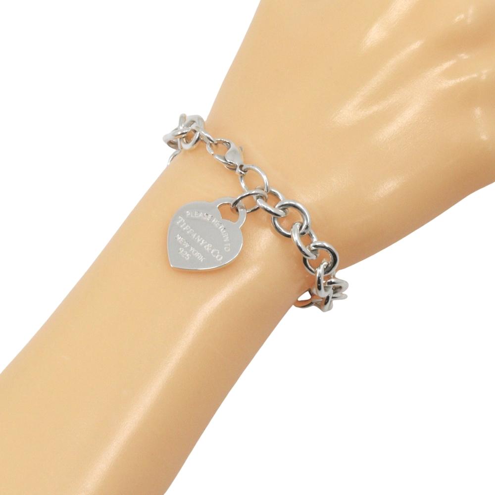 TIFFANY&Co. Return To TIFFANY & Co. Bracelet Heart Tag Silver925 Heart 32.1g Women Used