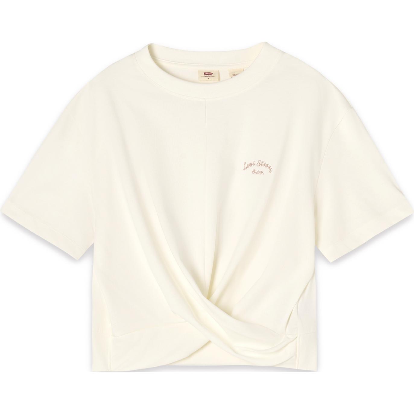 

Levis SS24 Летняя Коллекция Однотонная Футболка с Вышивкой Логотипа с Круглым Вырезом и Короткими Рукавами Женские Футболки Молочно-Белый 0018T-0001 S