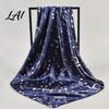 Large Decorative Neck Scarf Women Satin Square Scarf 35"x35" Musical Note Printed Gift for Music Lovers Silky Neckerchief Shawl Wrap Multifunctional
