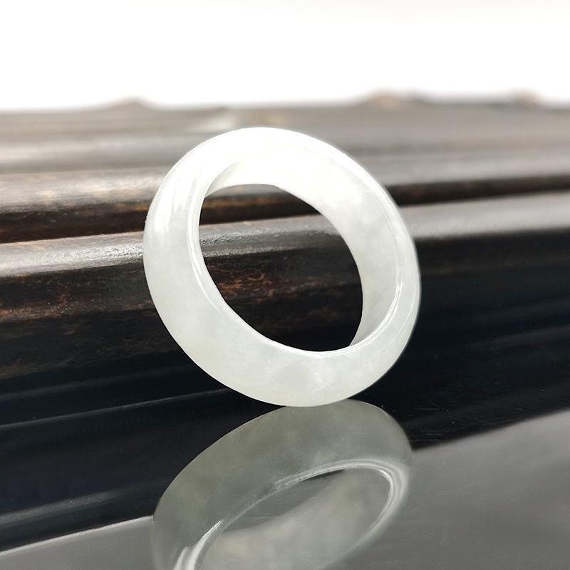 Icy Green Floating Flower Jade Ring for Men and Women - Thumb or Pinky Band