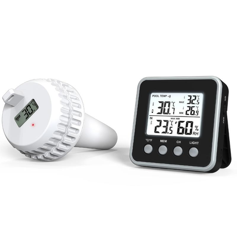 Floating Digital Pool Heat Level Monitor with Large Screen Adjustable for Bath Tub Fish Tank & Water Heat Measurement