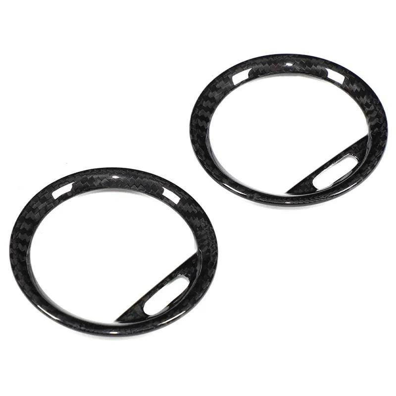 Real Carbon Fiber For 08-15 Fiat 500/Abarth Car Center Console Side Air Outlet Decorative Frame Sticker Car Interior Accessories Carbon fiber