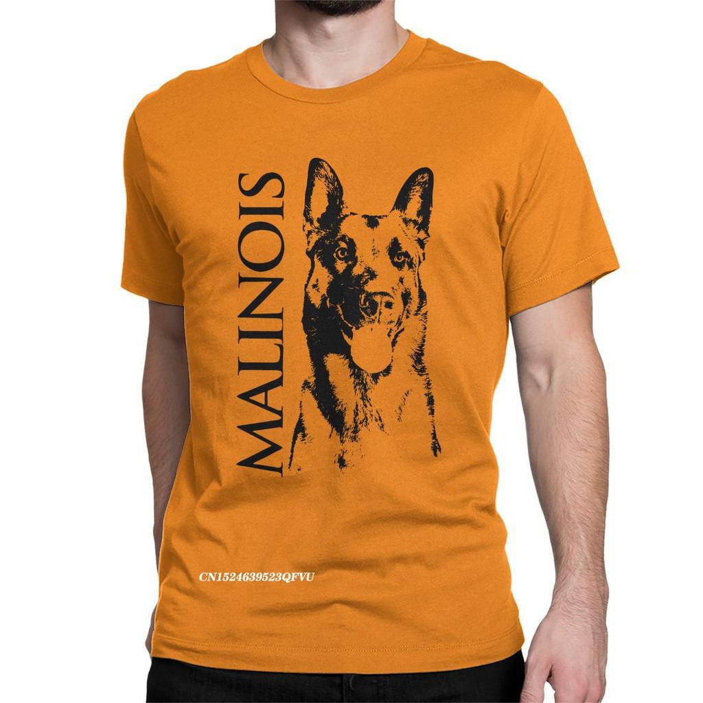 Malinois Köpek Belçika Çoban Köpeği Mechelaar Bol Tişört Erkek Pamuk Yenilik Tişört EMO Tişörtler Grafik Alternatif Giyim
