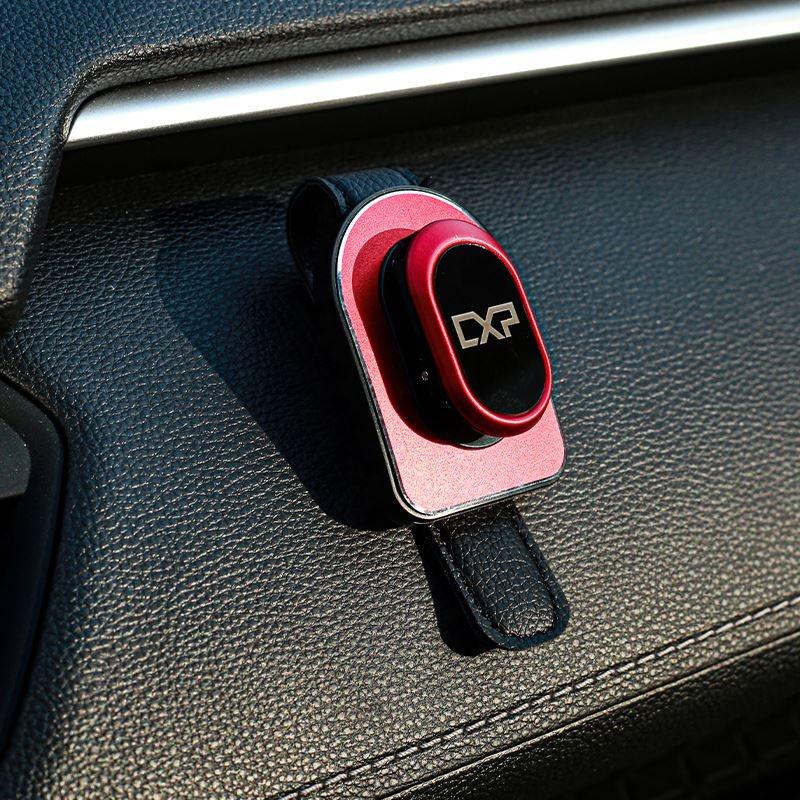 Multi-function Car Leather Sunglasses Clip Sun Visor Hanging Glasses Card Ticket Metal Holder Portable Shades Sunglasses Holder