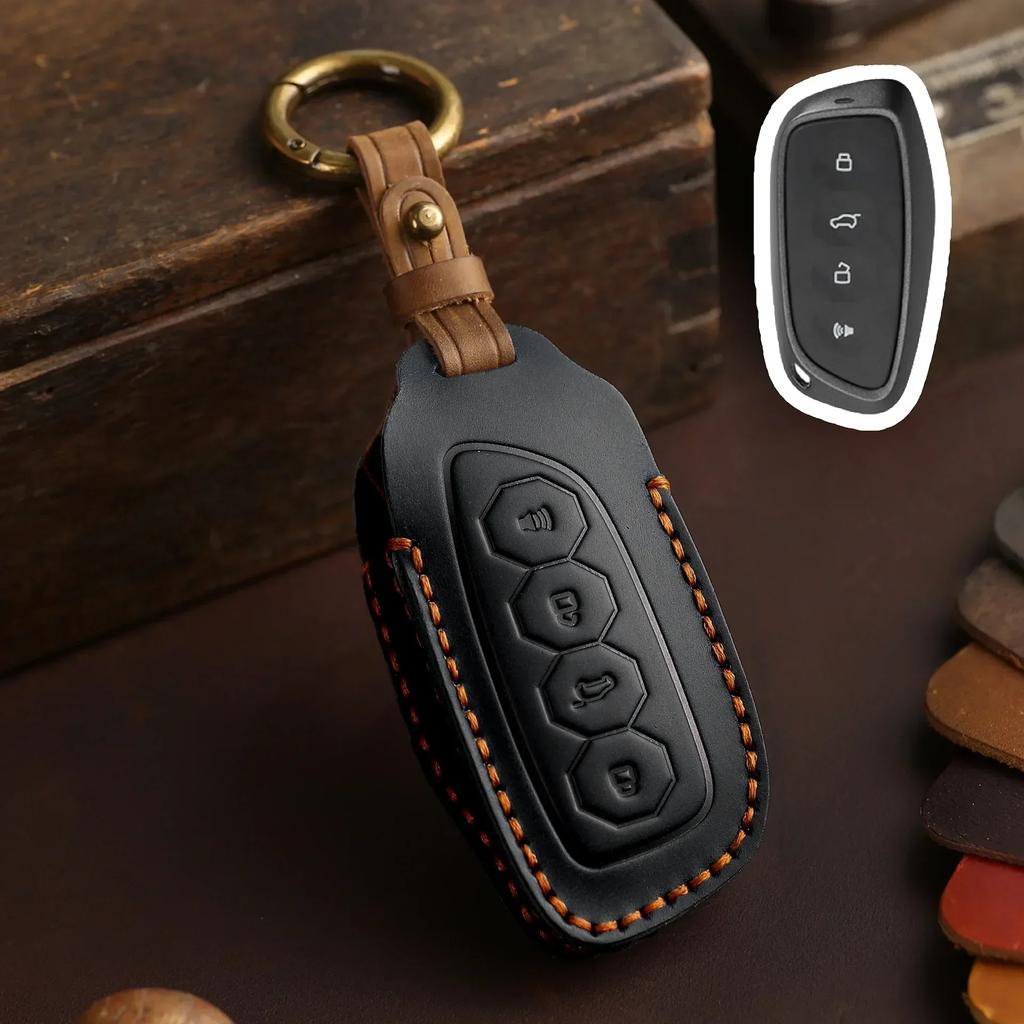 Leather Car Key Case Cover Holder Keychain Shell for Great Wall Haval Dargo XDOG Lord Dragon Max Haval XY Grade Key Protector