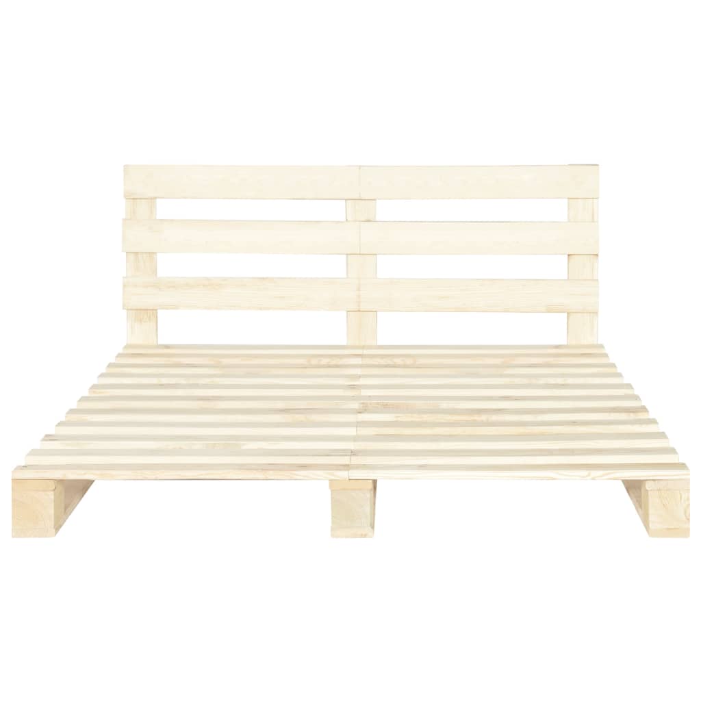 Solid Wood Pallet Bed Frame Pine 200*200 cm