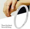 Gin no 2mm Wide Plain Silver 925 Simple Sizes Unisex [Shinjuku Kura] Ring, 3-28.5 (Size 7), Flat, Slim,