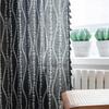 Stripe Floral Boho Curtains for Bedroom Living Room, Bohemian Vintage Tassels Window Treatment Drape for Home Decorations Rod Pocket,1pc