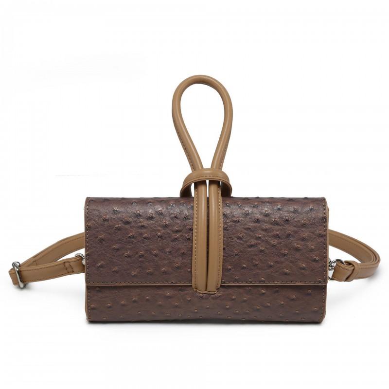 Womens Small Crossbody Bag Ostrich Mini Handbag Trendy PU Leather Daily Use