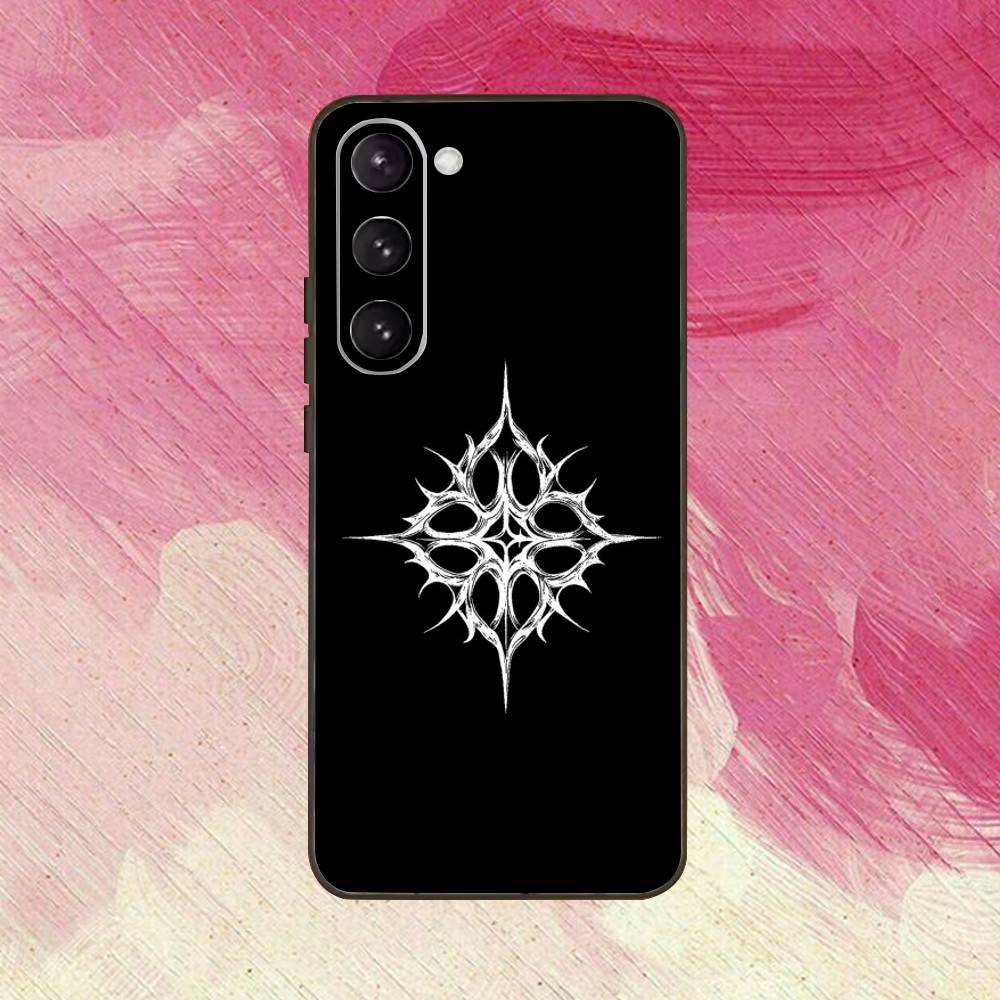 Gothic Cyber Sigil Cross  Phone Case For Samsung Galaxy A73,A72,A71,A70,A53,A52,A51,Others Soft Black Cover