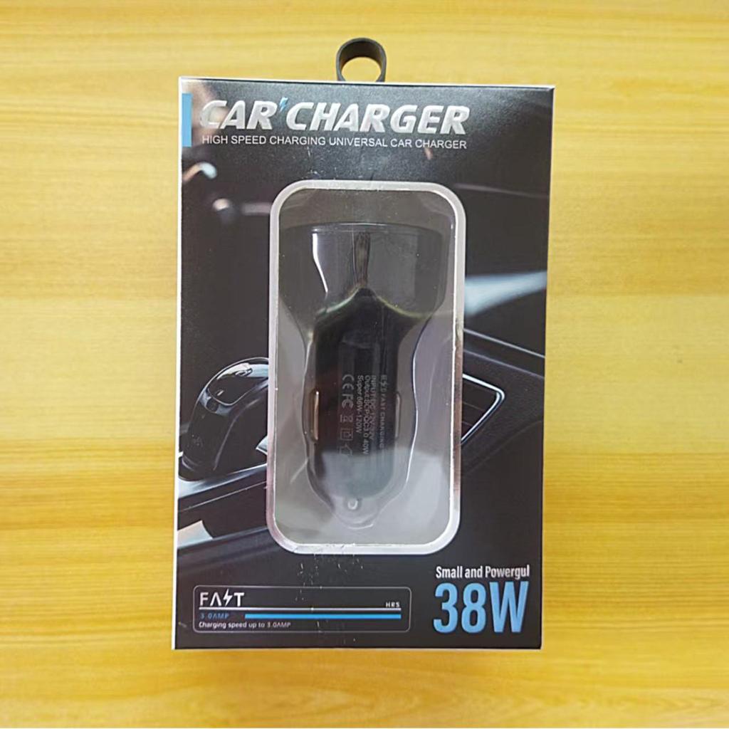 4-Port Car Charger with Voltage Display & QC3.0 Fast Charge for Android