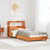 VidaXL Bed Frames Without Mattress Wax Brown 100x200cm Solid Pine Wood 3306428