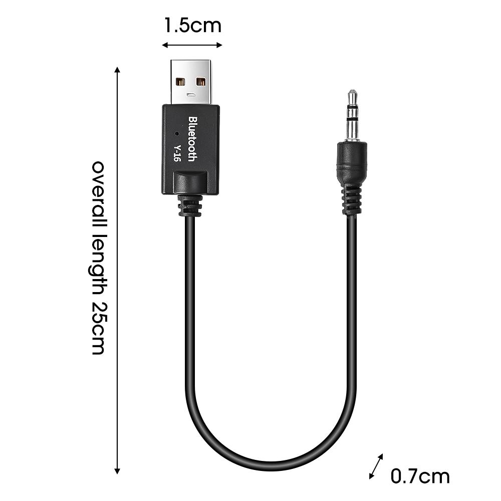 Car Bluetooth Adapter Receiver Portable Wireless Music 3.5mm AUX Jack Audio Receiver Car Speakers Stereo USB Mini Bluetooth 4.2