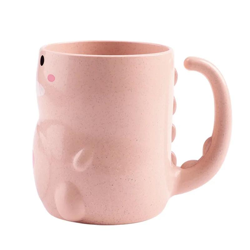 Cute Cartoon Dinosaur Tooth Brushing Mouthwash Cup Couples Cups Environmental Plastic Wash Tooth Mug Bathroom Supplies