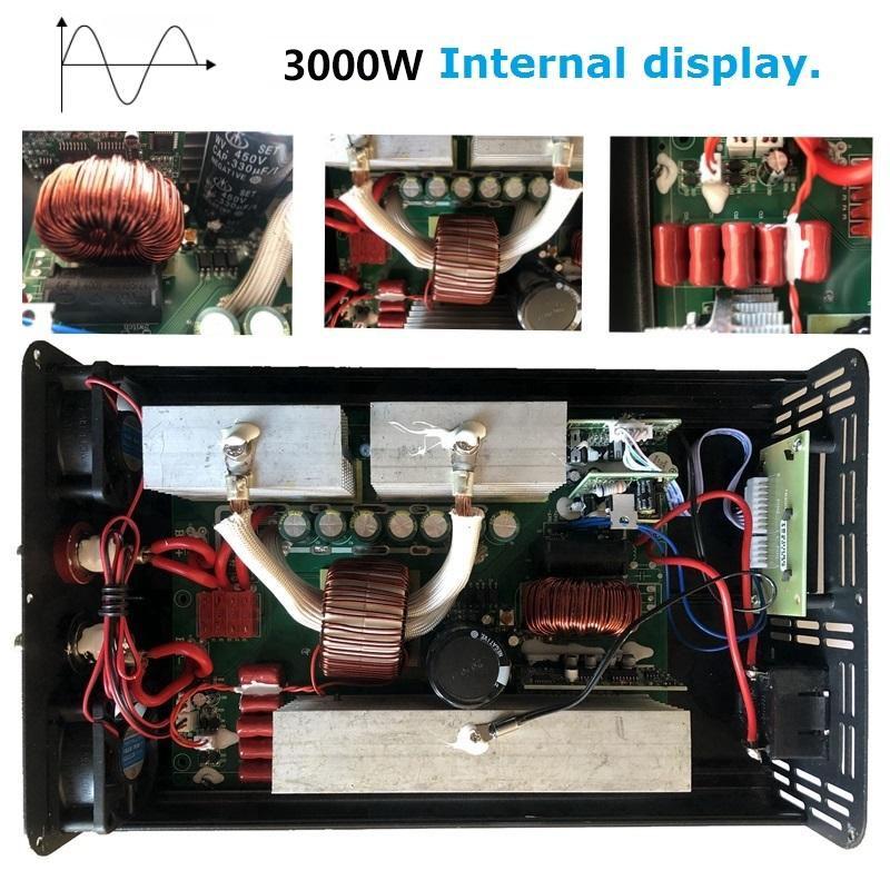Pure Sine Wave Power Inverter 3000W DC 12V 24V 48V To AC220V  Portable Power Bank Converter Solar Car Inverter Transformer