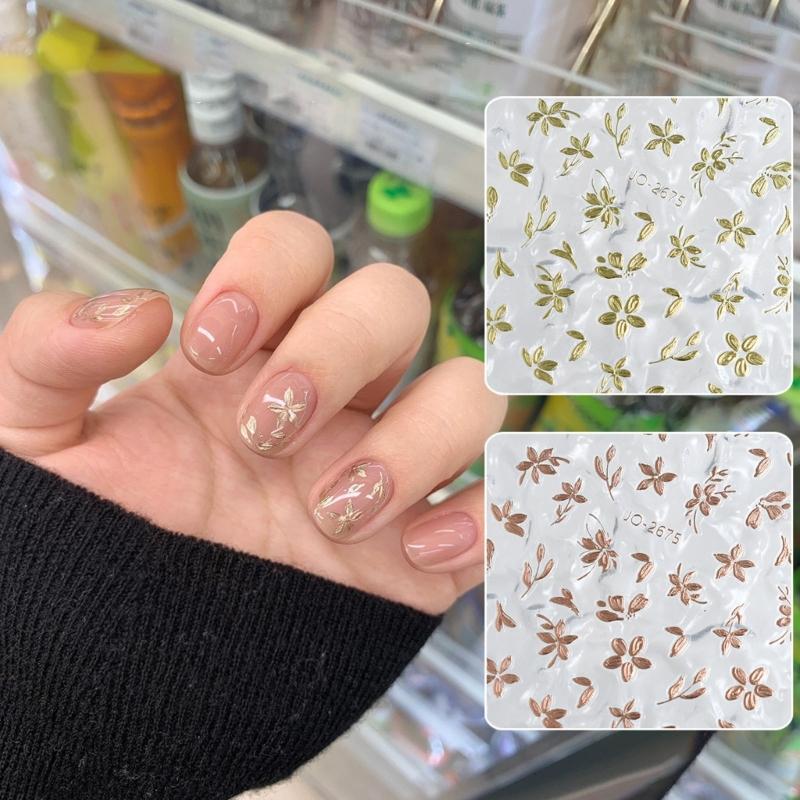 Flower Nail Art Stickers Decals,Nail Supplies Adhesive Nail Decals Nail Art Designs Stickers Manicure Accessories Gifts