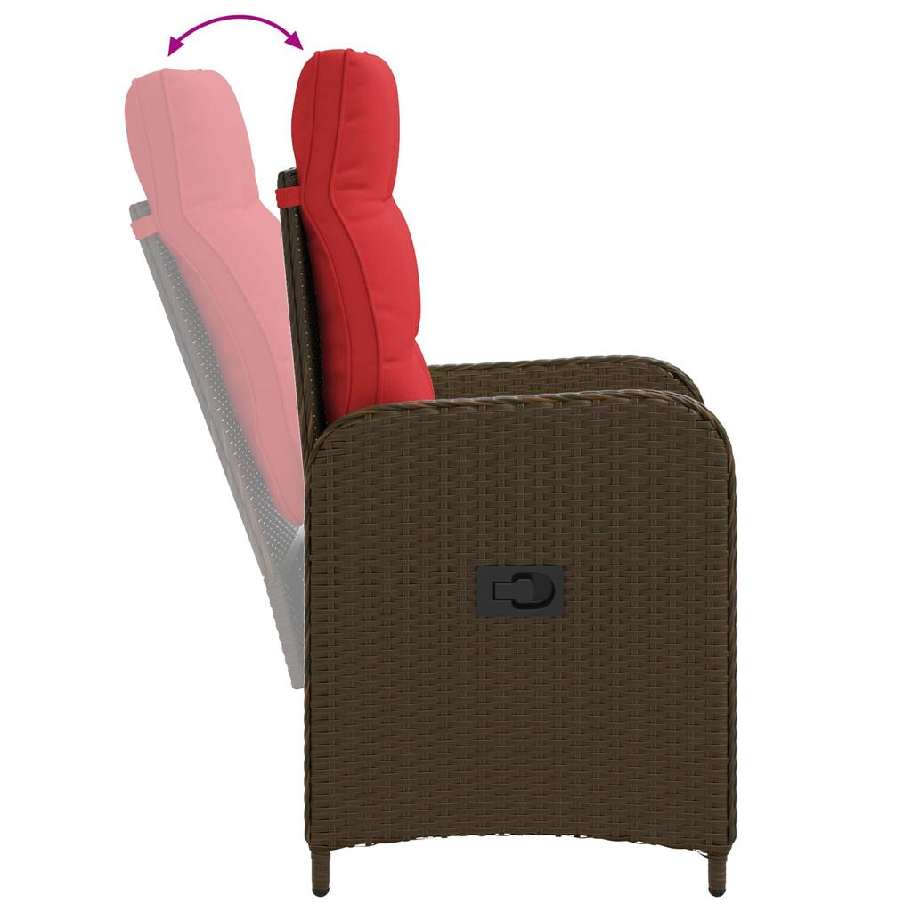 Outdoor Table Set 7 Pcs Poly Rattan