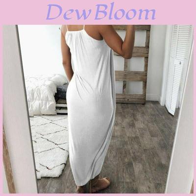 Elegant Plus Size Women Summer Maxi Dress With Sleeveless High Waist Design