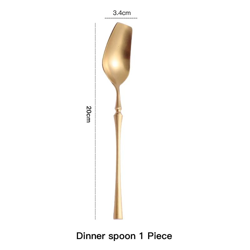 Matte Gold 18/10 Stainless Steel Luxury Cutlery Dinnerware Tableware Knife Spoon Fork Chopsticks Flatware Set Dishwasher Safe