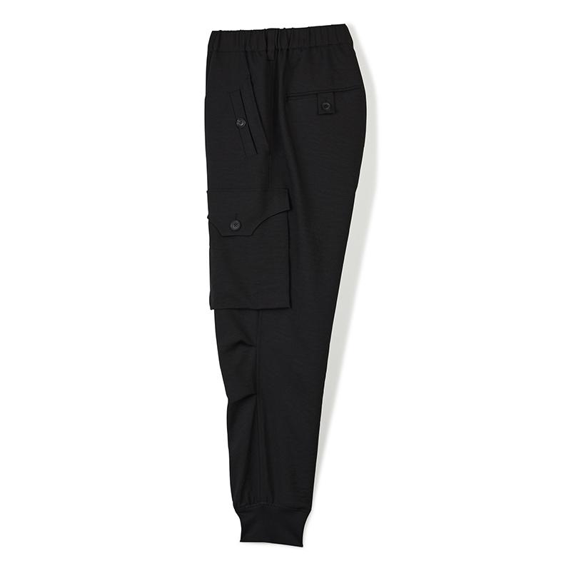 Y-3 Solid Color Back Logo Letter Print Zipper Closure Mid-Rise Cargo Pants Men pants Black IN8751