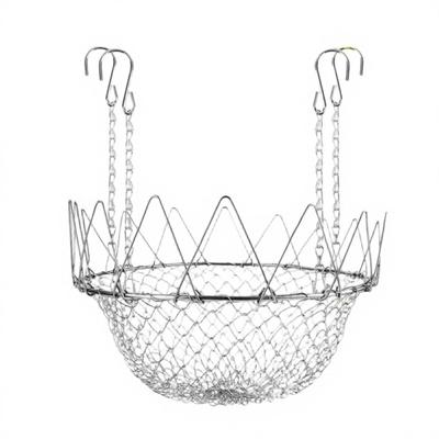 Adjustable Planter Insert Riser Stainless Steel Planter Riser with Chains Hooks
