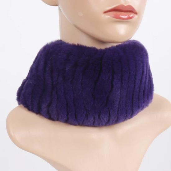 New Women Winter Luxury Real Rex Rabbit Fur Hat Scarf 2 Pieces Knitted Rex Rabbit Fur Hat Top Natural Fox Fur Cap Scarves Sets