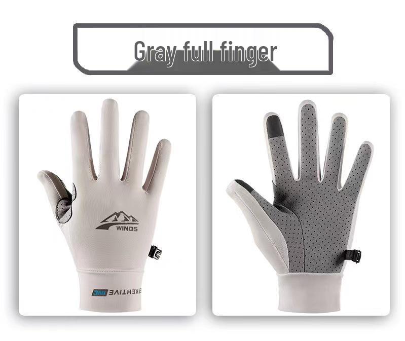 Bezprsté rukavice z ledového hedvábí - Unisex, Tenké, Protiskluzové, Chránící před sluncem pro letní cyklistiku, řízení a rybaření