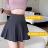 Anti-light short skirt shark pants women's summer thin outer wear running fitness nude belly fake two yoga skirts