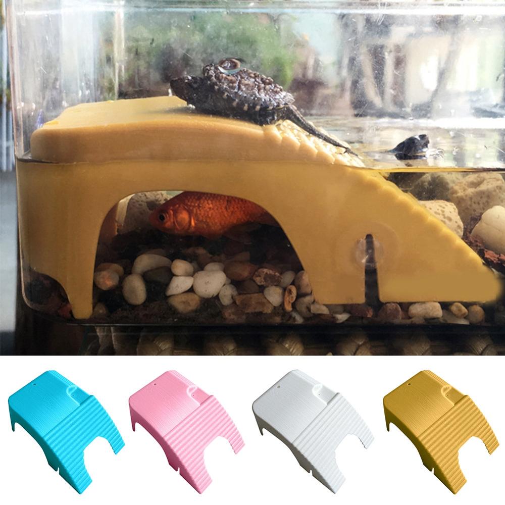 Multifunctional Turtle Basking Platform With Feed Bowl - Floating Dock For Reptiles, Turtles, Frogs, Aquarium Accessory