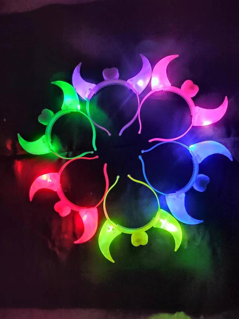 LED Light-Up Headband: Glow Cat & Rabbit Ears Crown with Flashing Lights