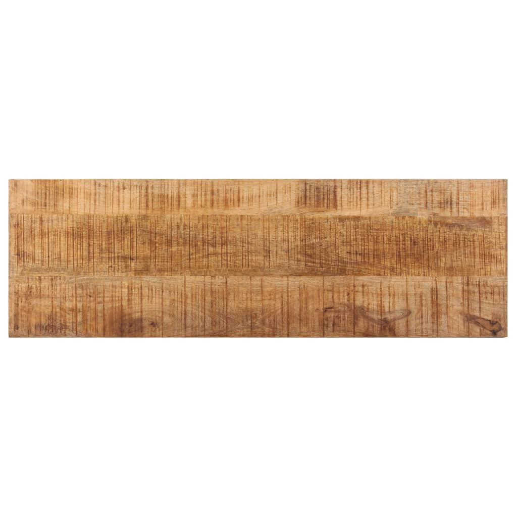 Bench 110 cm Rough Mango Solid Wood and Steel