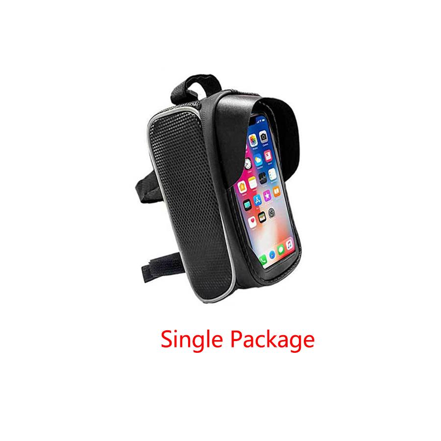 

Водонепроницаемая сумка на раму велосипеда - Подсумок для телефона на переднюю трубу для велоспорта, Вмещает телефоны до 7 дюймов и предметы первой необходимости, Прочные велоаксессуары для мужчин