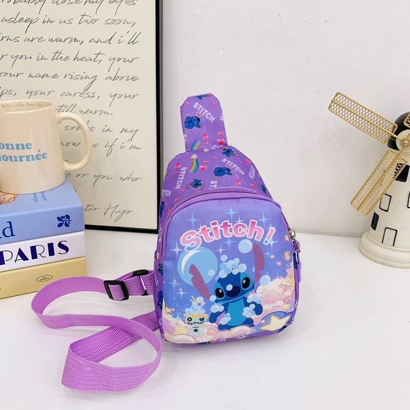 

Single Cartoon Pattern Shoulder Crossbody Chest Bag Fashion Gift Kids фиолетовый
