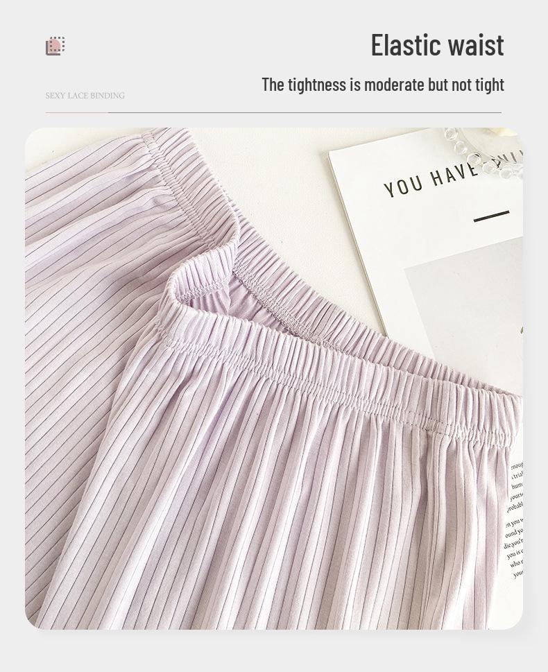 2025 Women's Summer Two-Piece Pajama Set: Short-Sleeved Top with Built-in Bra and Shorts, Outdoor-Friendly Pure Desire Style.