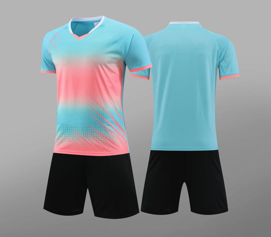7705 Soccer Jersey Set for Boys and Girls, Summer Student Training Wear, Competition Team Uniform, Sports Jersey 3XS-5XL
