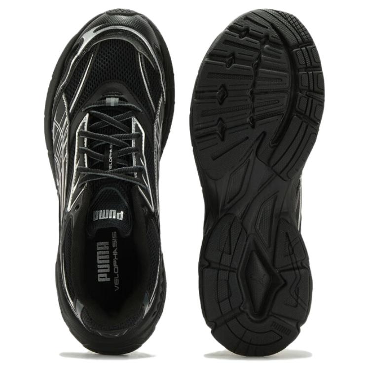 Puma Velophasis Silver Wing Comfortable Versatile Durable Low-Top Dad Shoes Unisex Sneaker Black 406204-02