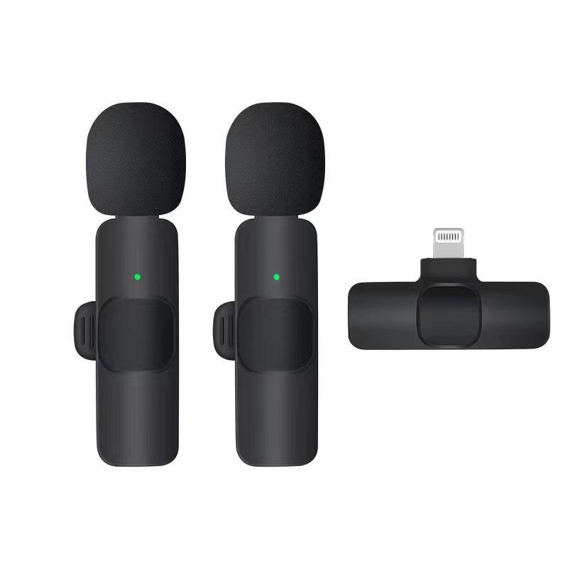 Wireless Lavalier Microphone K1K9: Noise-Reducing, Mini Universal Mic for Outdoor Video Recording