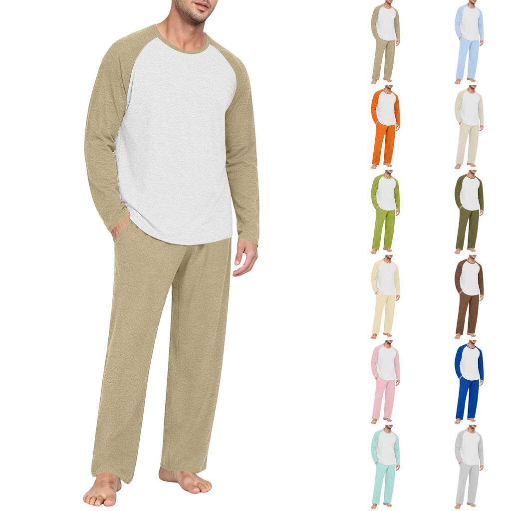 Men's Long Sleeve Pajama Set - Comfortable Sleepwear for Home Loungewear