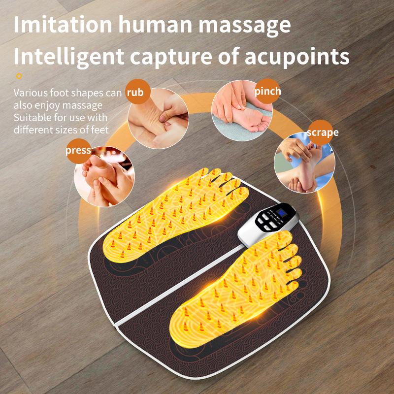 1 Set Foot Relaxation Massager Foot Massage Mat Foldable Ems Electric Foot Massage Pad For Home Use