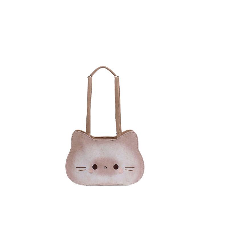 Stylish Large-capacity Underarm Bag Female New Cute Cartoon Cat Tote Bag Multi-functional Backpack