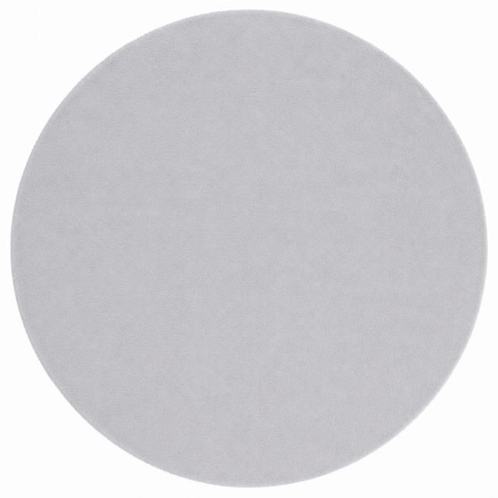 Tapis - THE DECO FACTORY - SIBERIE - Rond 120x120 cm - Extra-doux polyester - Gris clair