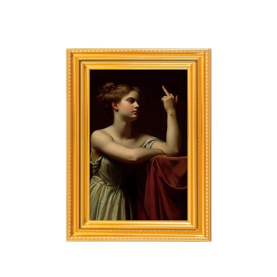 1/5Pcs Oil Painting Women Refrigerator Magnet 3D Wooden Frame Ladies Portraiture Fridge Magnet Home Kitchen Office Decoration