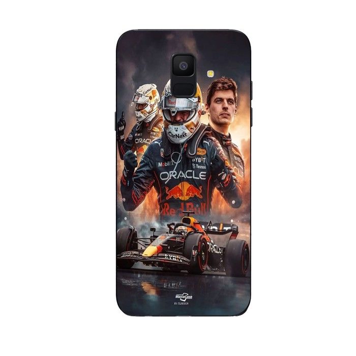 Coque de téléphone - MANIACASE - Samsung Galaxy A8 2018 - Silicone - Souple - Max Verstappen F1 art wallpaper