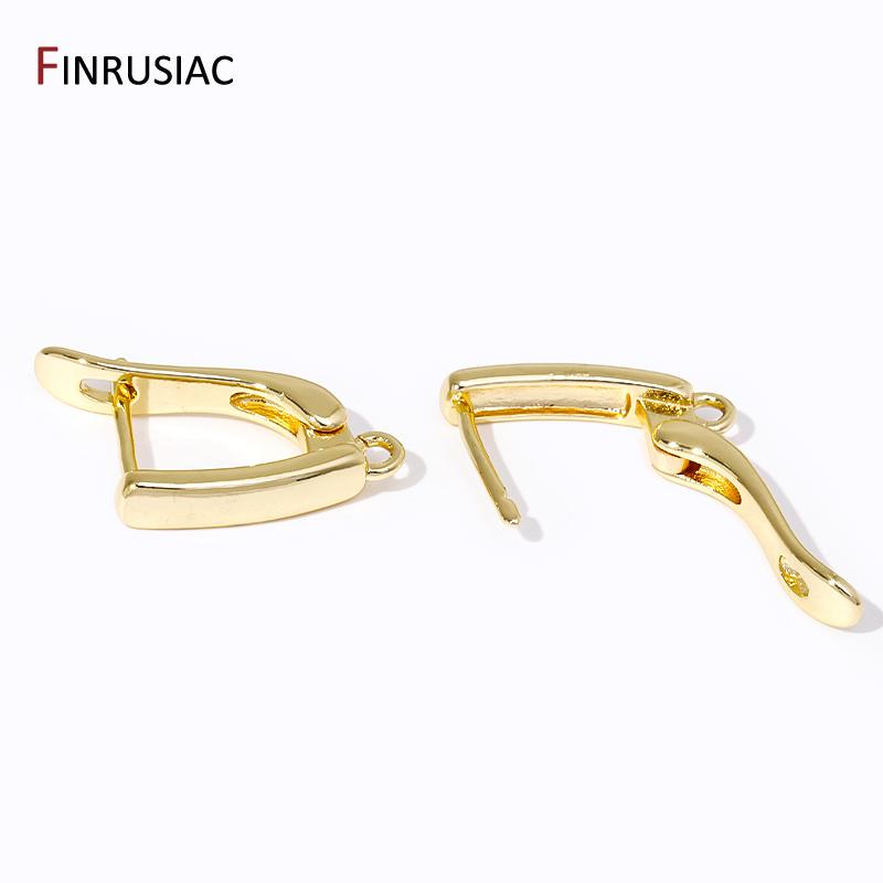 DIY Women Earring Making Supplies 14K Gold Plated Earwire Fixture Earring Hook Clasps Fitting For Handmade Earrings Findings