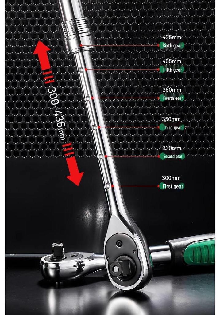 1/4" Mini Telescopic Ratchet Wrench - Two-Way Quick Release for Auto Repair & Maintenance